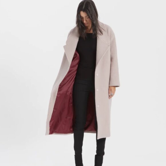 XS - Marcella NYC Oversized Pink Wool Winter Coat Elizabeth Coat (Blush Pink) - Picture 3 of 8